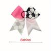 European Popular World Cup Double Color Bow Hair Tie for Kids