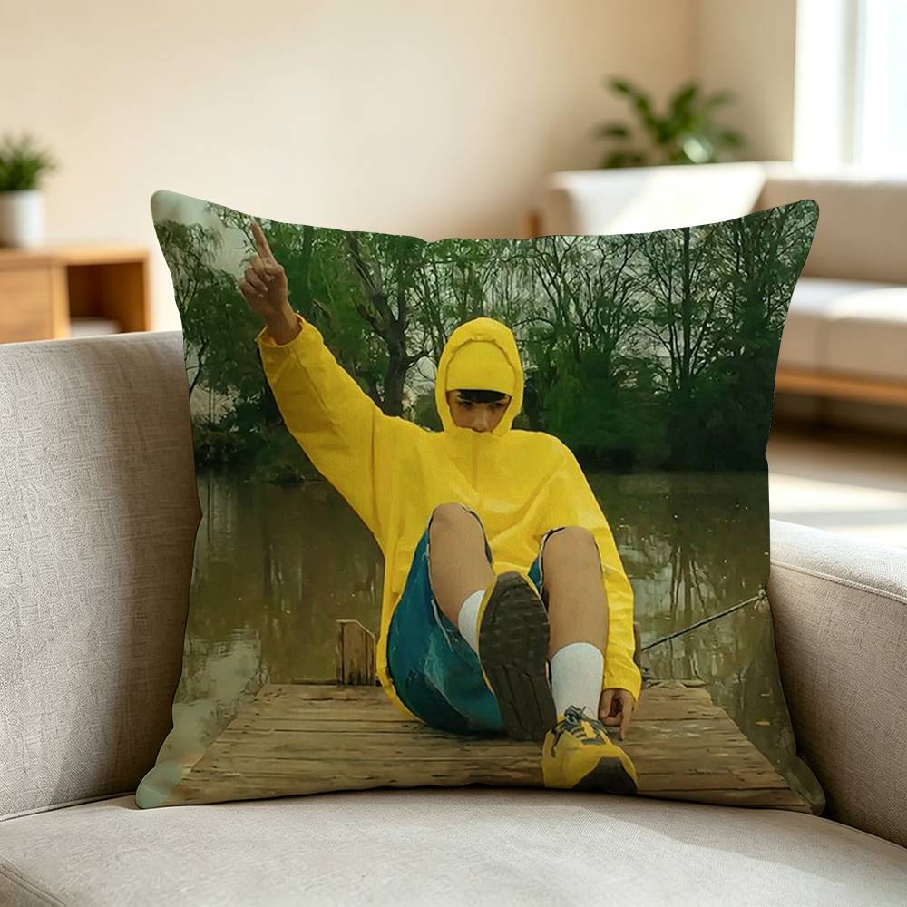Latin Trap Milo J Musician Pillow Case Square Double-Sided Sofa Cushion Cover Bedroom Bedside Pillow