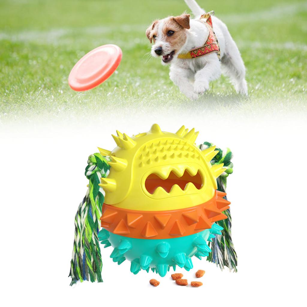 Squeaky Dog Toy Treat Dispensing Jumping   Sound Making   Chewer Pet Interactive Game Tool for Household Use