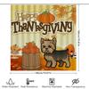 Thanksgiving Day Shower Curtain Pumpkin Turkey Design Waterproof Bathroom Decor For Fall Season Home Decoration With Hook Rings