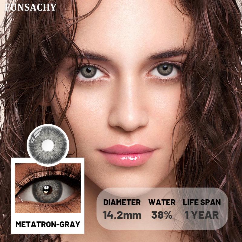 FUNSACHY 1 Pair Natural Colored Contact Lenses for Eyes Brown Pupils Lens Contact Lenses Cosmetic Green Contacts New Color Lens