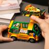 City Turtles Pizza Truck Building Block Set Toys for Boys Adutls Movies Ninjia-ded Animation Bricks,Birthday Gift
