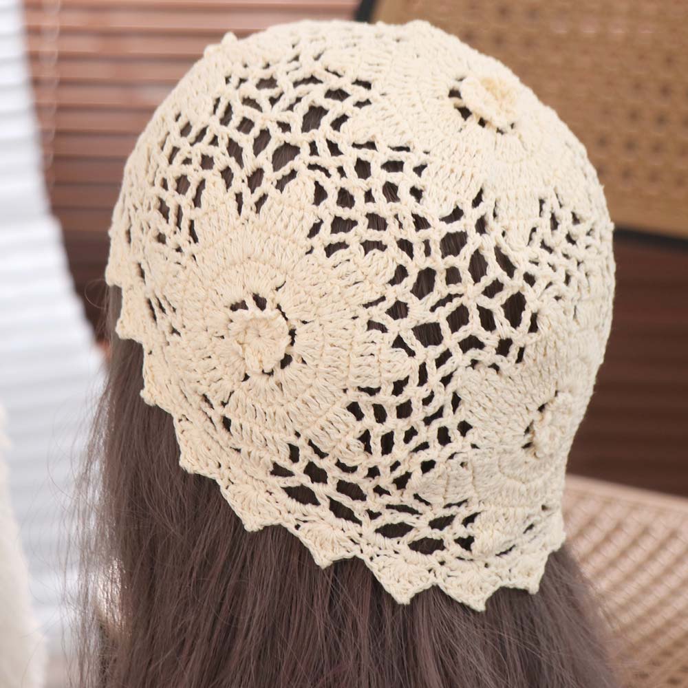 Boho Styl Čepice Ručně Pletená Čepice s Vzorováním Sladká Pletená Čepice Doplňky k Oblečení