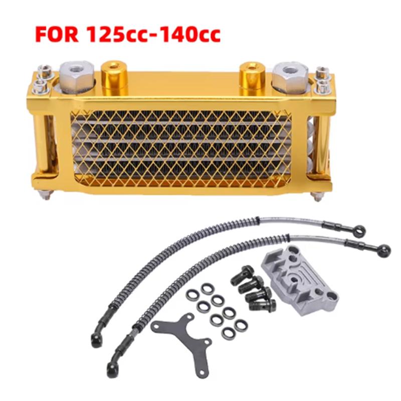 Oil Cooling Cooler Radiator Oil Cooler Set Motorcycle For 50 70 90 110 125 140cc Dirt Bike Monkey Bike DAX Pocket Bike ATV Moto