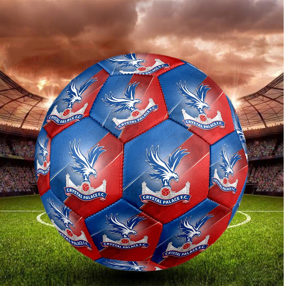 Crystal Palace Misura 5 Pallone da Calcio Alta Elasticità Pallone da Calcio Per Competizione All'aperto Allenamento Quotidiano Gioco