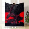 3D Classic Berserk Soft Flannel Blanket for Bed Bedroom Sofa Picnic Warm Throw for Outdoor Leisure Nap Trip Gift