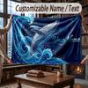 Weltraum Kosmisches Thema Decke Benutzerdefinierter Name Text Personalisierte Decke Weich Gemütlich Decke für Zuhause Sofa Bett