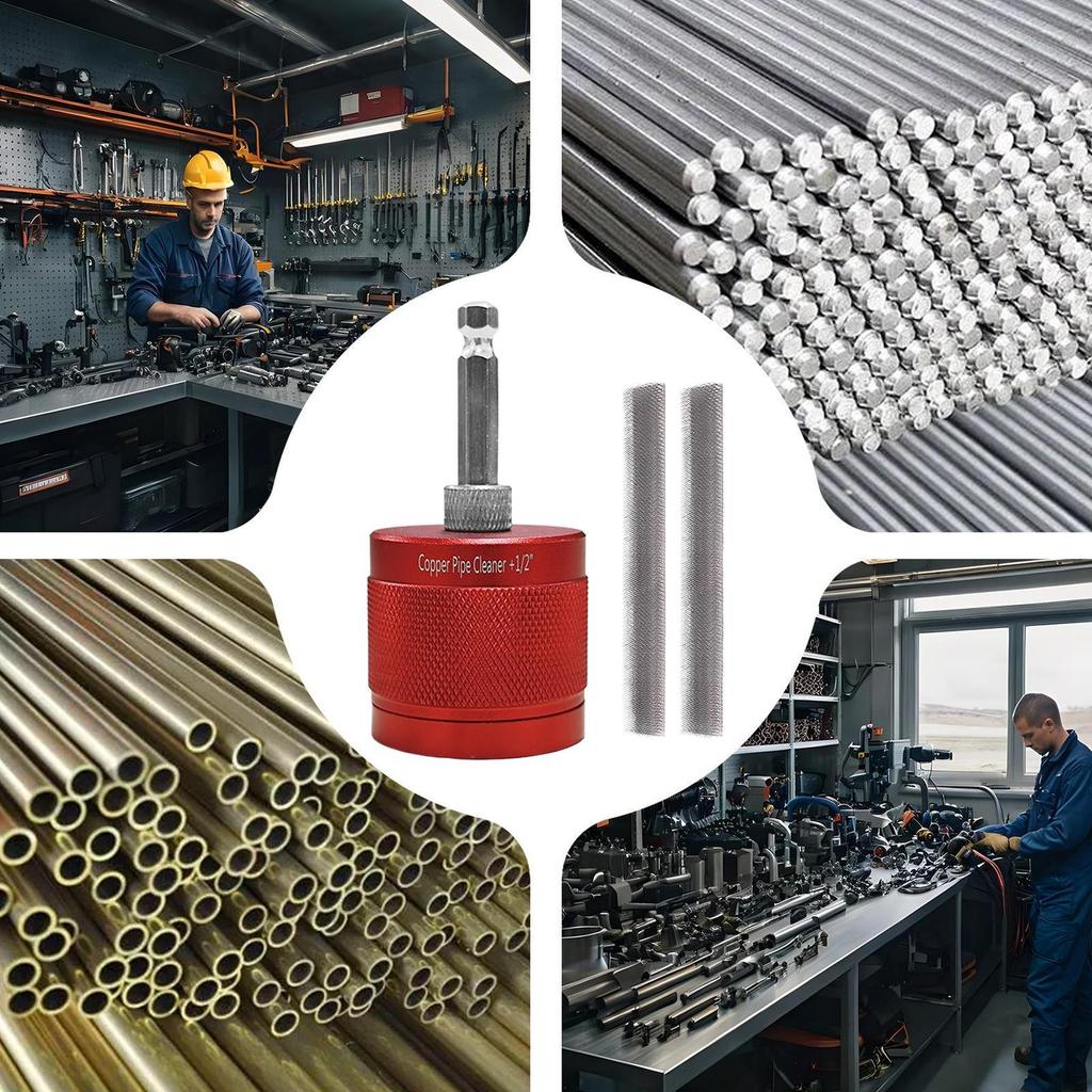 Drill Pipe Cleaner Power Drill Cleaning Rust Brush 1/2 3/4 1 Professional Copper Pipe Cleaner For Home Garage Workshop Industry