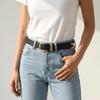 Metal Women Waistband Punk Trousers Belt Cool PU Leather Belt  Male
