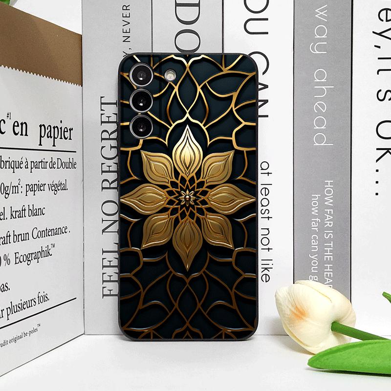 Creative Aesthetic Vintage Golden Flower Pattern Phone Case for OnePlus 12 13 R 11 10 9 Pro Nord 4 CE5 CE2 ACE2 ACE3 Soft Cover