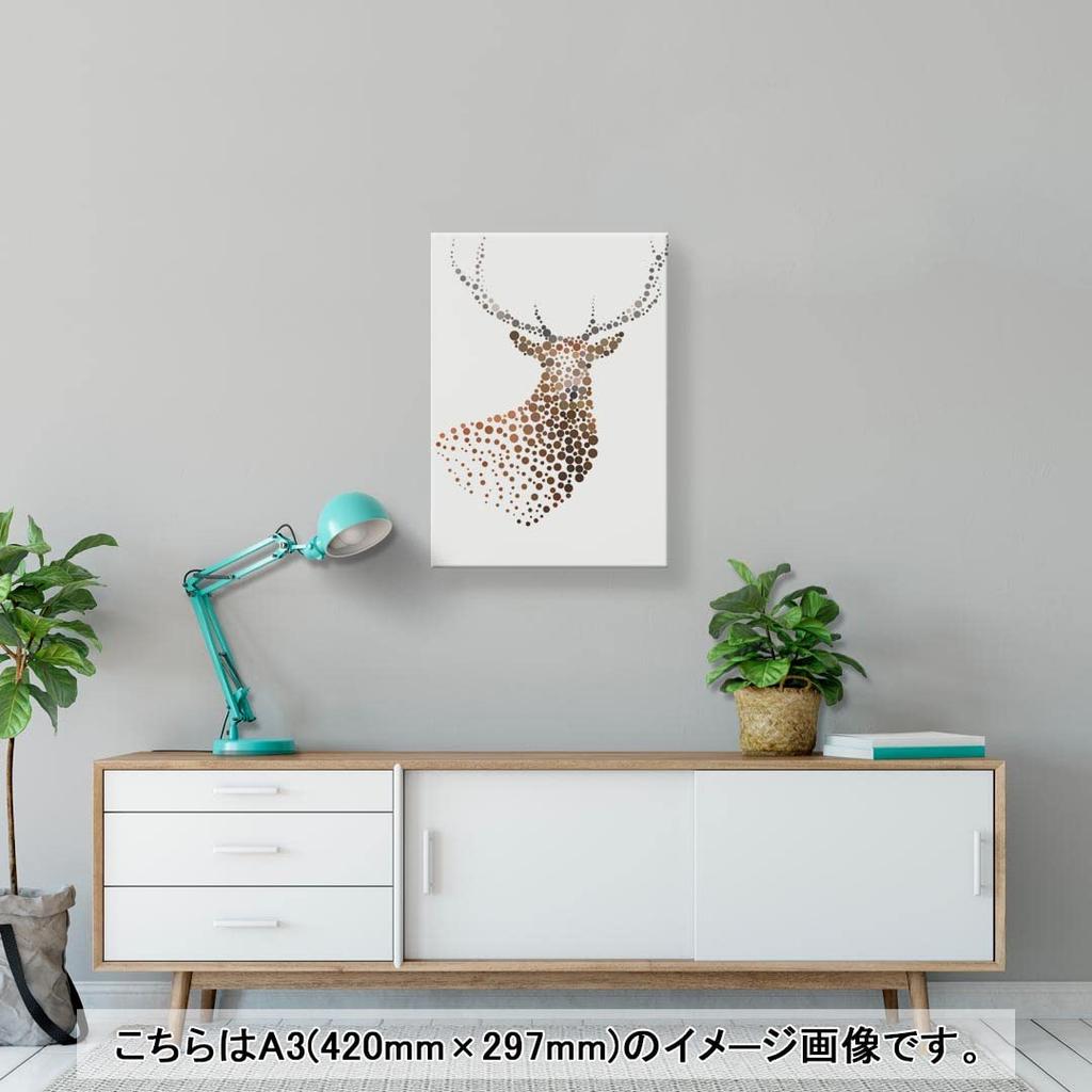 Art Panel Painting Decoration igsticker 420mm x 297mm A3 Photo Wall Hanging Wooden Frame Interior Decor Stylish 015582 Deer Animal Picture