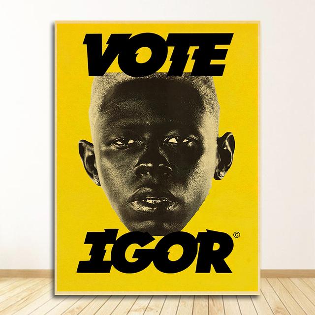 Painting Wall Art for Home/bar Decors Famous Singer Tyler The Creator Poster Retro Vintage Poster Kraft Paper
