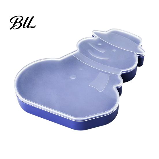 Festive Countertop Storage Box Christmas Serving Tray with Airtight Lid, Decorative PP Food Organizer, Living Room Container Moisture Proof