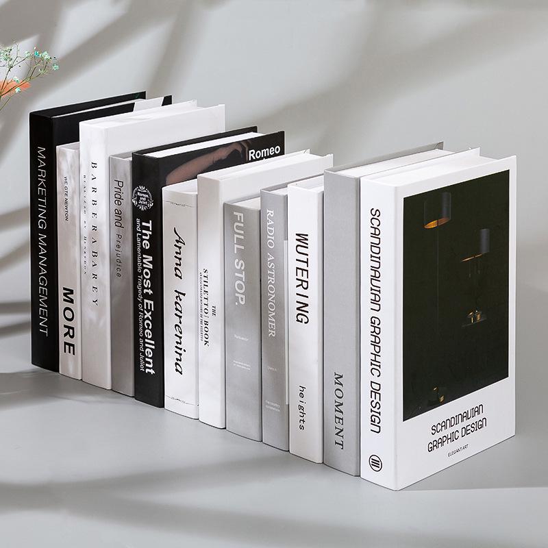 Minimalist Faux Book Decor for Living Room Display