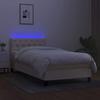 Maison Exclusive - Sommier à lattes de lit avec matelas LED Crème 80x200 cm Tissu