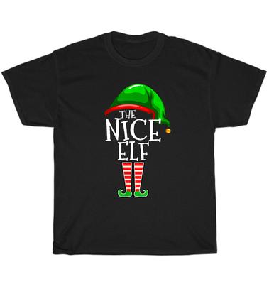 The Nice Elf Group Matching Family Christmas Xmas Funny T-Shirt Unisex Tee Gift
