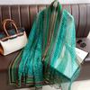 NEW Elegance Scarf Spring Summer Women Beach Sunscreen Fashion Soft Shawl High Quality Silk Lady Popular Print Scarves Hijab