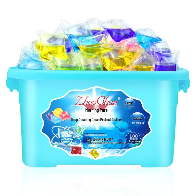 100-Piece Laundry Detergent Pods: Long-Lasting Fragrance, Softening, Stain Removal, 3-in-1 Concentrated Capsules