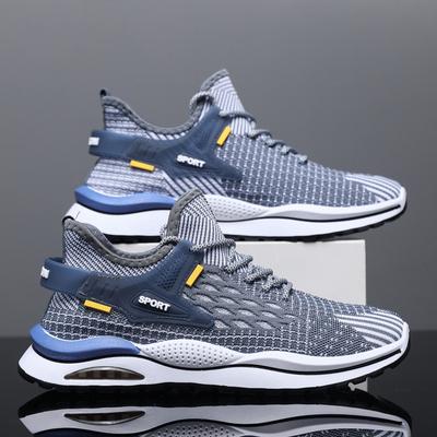 Men's Shoes 2024 New Men's Summer Mesh Breathable Shoes Trendy Running Flying Weaving Trendy Casual Sports Shoes
