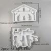 Nativity Set DIY Silicone Mold Christmas Ornament Decoration 3D Holy Religion Nativity Silicone Candle Mold Table Ornament Mold