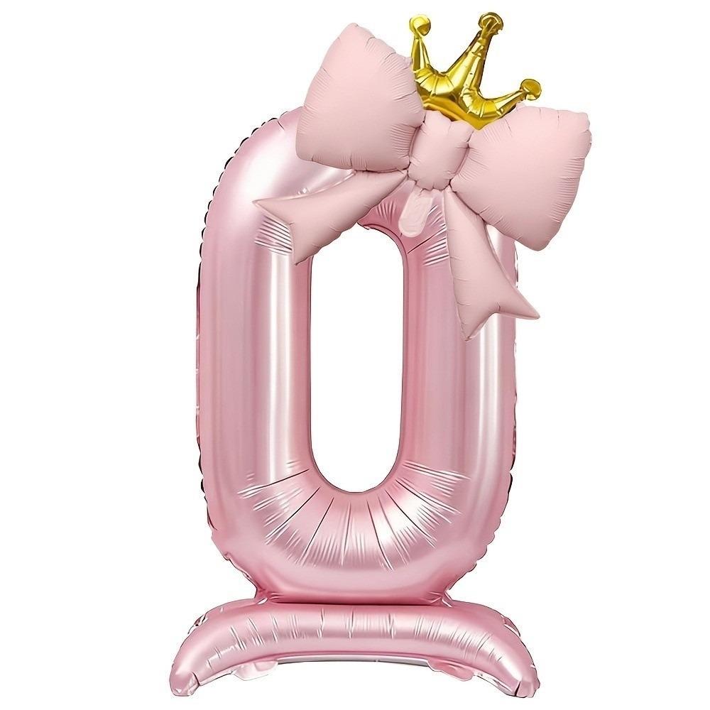 Crown Shape Standing Crown Balloons Pink Color 42 Inch Balloons Wedding Venue Decoration