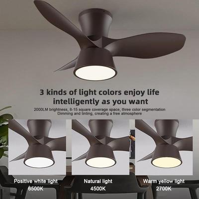 32“ 6 Speed Adjustable Electric Ceiling Fan Light Frequency Conversion LED Fan Lamp DC Motor Ceiling Fan With Light