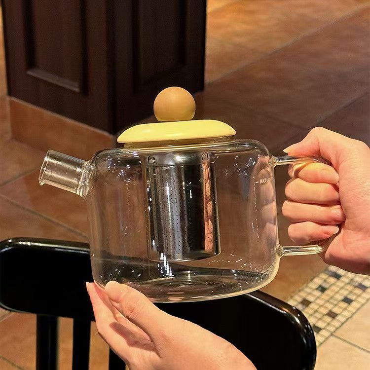 Cold water kettle glass high temperature resistant large capacity food grade transparent teapot high appearance glass teapot