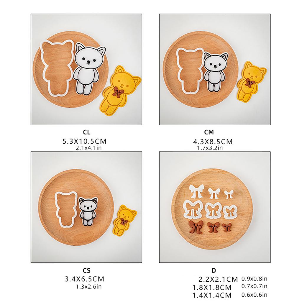 Plastic Biscuits Molds Cookie Stamp Cartoon Animals Cookie Cutter Fondant Cake Molds Kitchen Pastry Baking Tool