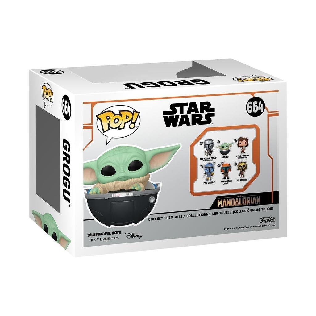 Funko Star Wars The Mandalorian Grogu with Param Figure POP!