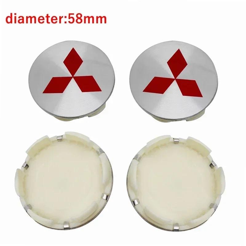 Cyxmtz1 4pcs/set Car Wheel Center Hub Caps for Mitsubishi Ralliart Lancer ASX Colt Pajero Outlander Eclipse Delica Hubcaps Accessories