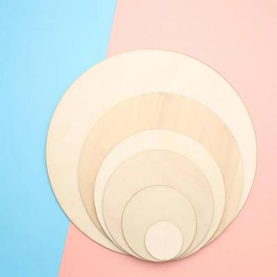 3/5/10pcs Round Unfinished Wood Pieces Wood Circles Blank Plaque for DIY Pyrography Projects Games Scrapbooking Building Model