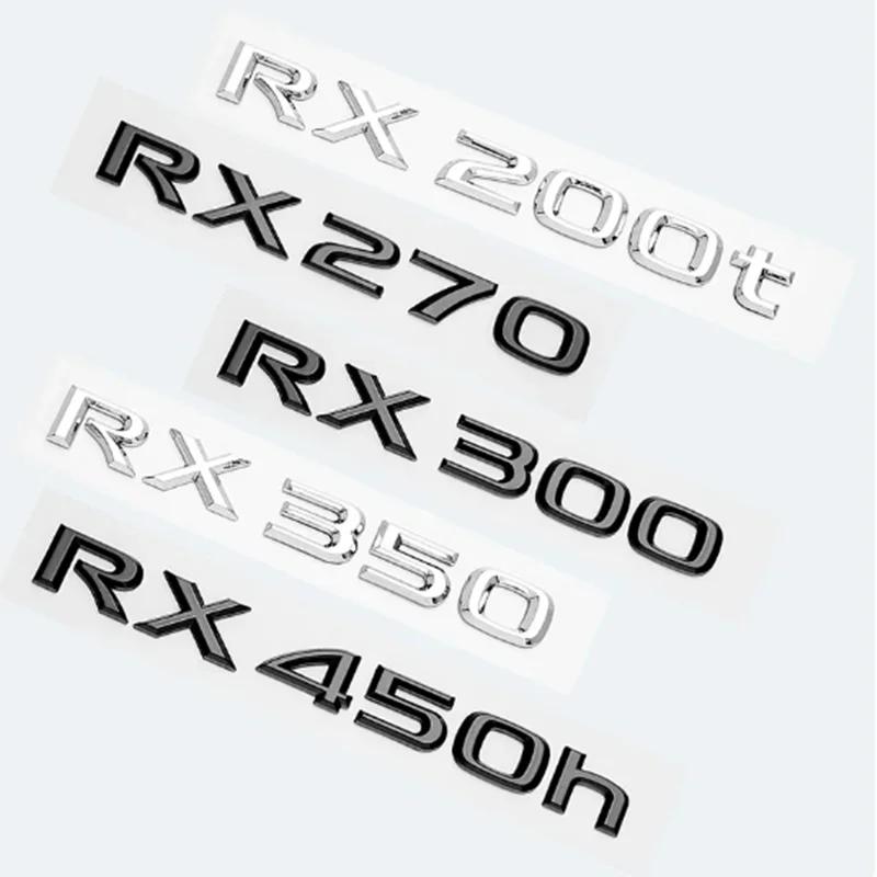 3D ABS Trunk Emblem Badge Sticker for Lexus RX200t RX270 RX300 RX350 RX450h RX450hL Hybrid Rear Logo Chrome/BlackJE2