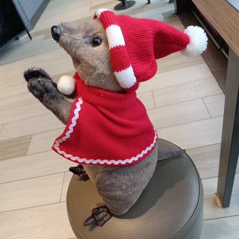 Cute Bells Blessing Animals Raccoon Otter Doll Plush Toy Cloak Kangaroo Doll Children's Ragdoll