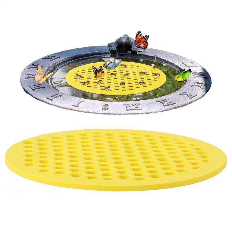 Floating Bee Island-Bee Waterer Bee Insect Drinking Tray Beekeeping Setups Luring Insect Waterer Island Tray For Outdoor Garden