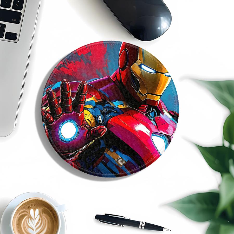 Marvel Iron Man 1 Stück Mauspads Büro-Pad Tastatur-Mauspad Schreibtischzubehör Spielkonsolen-Pad Computer-Laptop-Pad Overlock