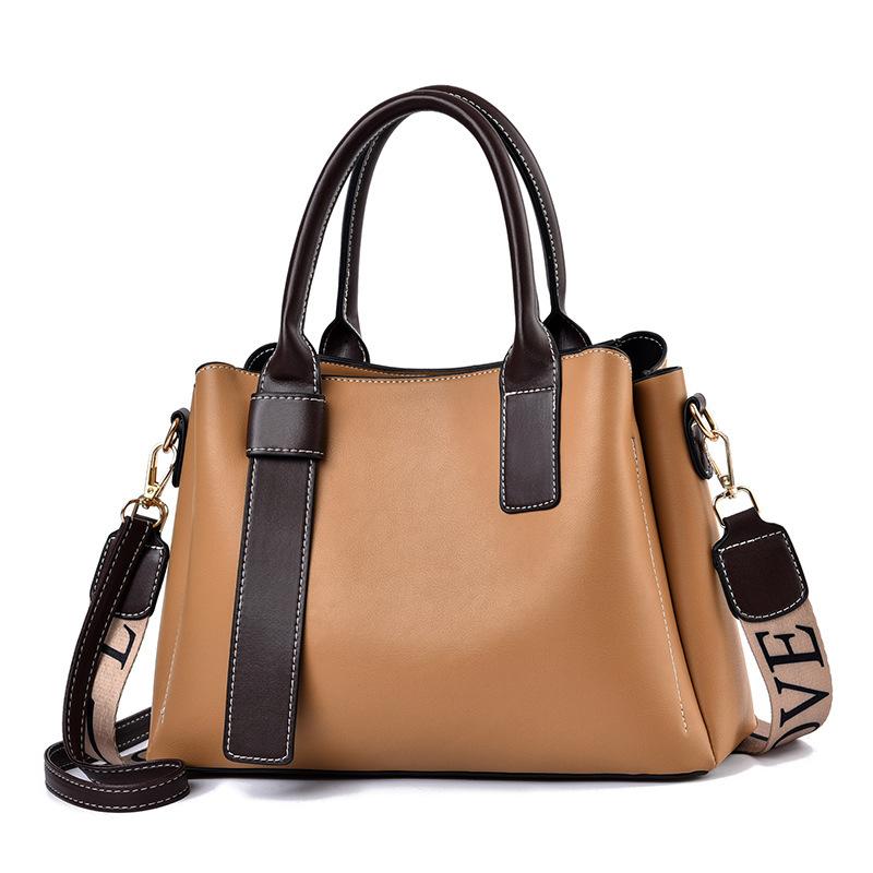 Soft Leather Crossbody Bag High-Capacity Women Handbag Business Commuting Tote Bag Versatile Shopping Travel Lady Shoulder Bag