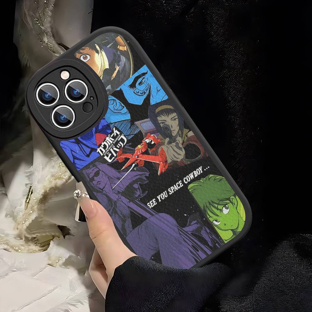 Anime Cowboy Bebop Phone Case Hard Leather For IPhone 16 15 14 13 12 Mini 11 14 Pro Max Xs X Xr 7 8 Plus Fundas