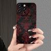 Red and black Gothic style phone case suitable for iPhone 17 16 15 14 13 12 11 Pro/Max/Plus anti drop and shockproof back cover