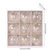 9PCS New 9cm Christmas Tree Balls Color Print Home Decor Hanging Balls PET Navidad Xmas Ball Pendant New Year