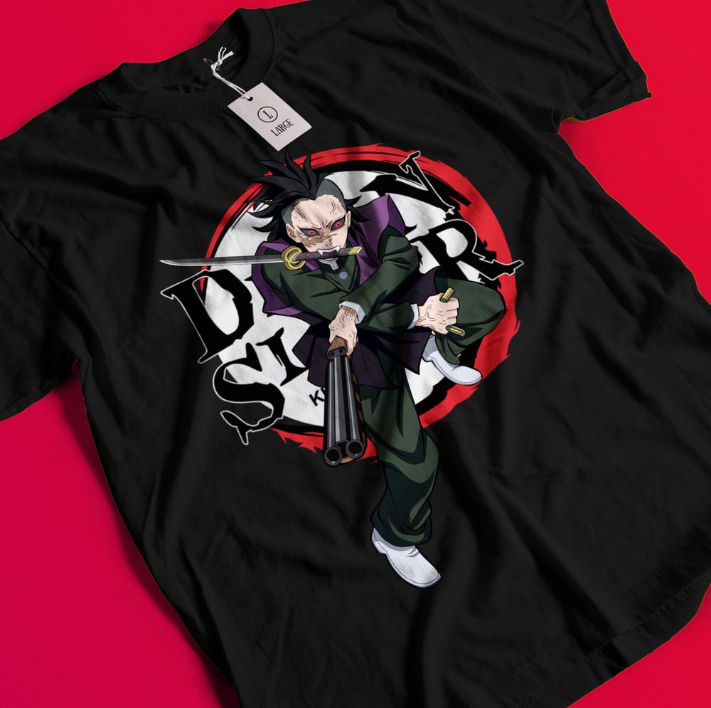 

Рубашка Истребитель демонов Гэнья Синадзугава Футболка Танджиро Футболка Мудзан Дома Санеми 4XL