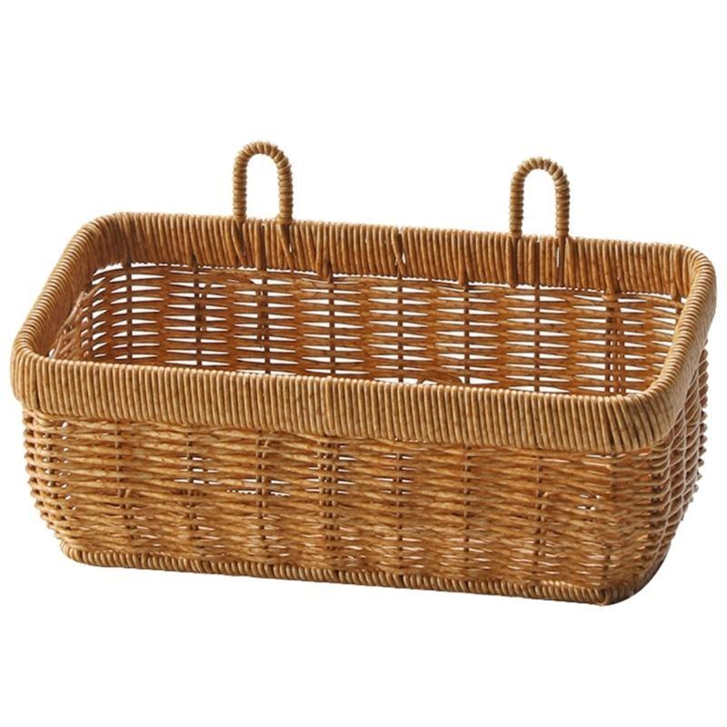 Woven Kitchen Storage Basket Wall Hanging for Vegetables Garlic