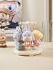 Labubu Charm Music Rotating Display Box: Transparent Plush Doll Figurine Storage Stand