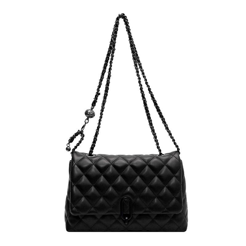 Ielgy High-End Texture Trendy Fashion Rhombus Chain Bag Niche Ladies Shoulder Messenger Bag