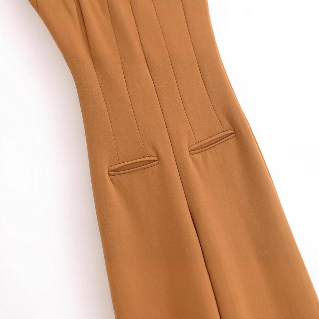 Salopetă lungă de damă, stil european și american, la modă, confortabilă, pentru primăvara 2025