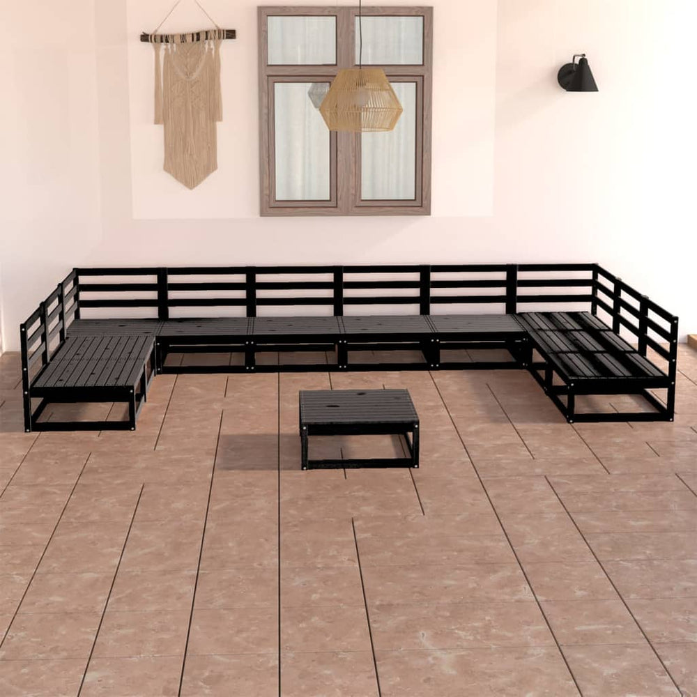 Garden Furniture Set 11 Pcs Solid Pine Wood