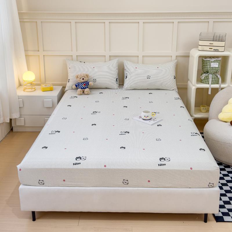 Hautfreundliches Spannbettlaken 100% Baumwolle Bettlaken Cartoon-Stil Bettbezug Home Matratzenschoner Lençol (Kissenbezug muss bestellt werden)