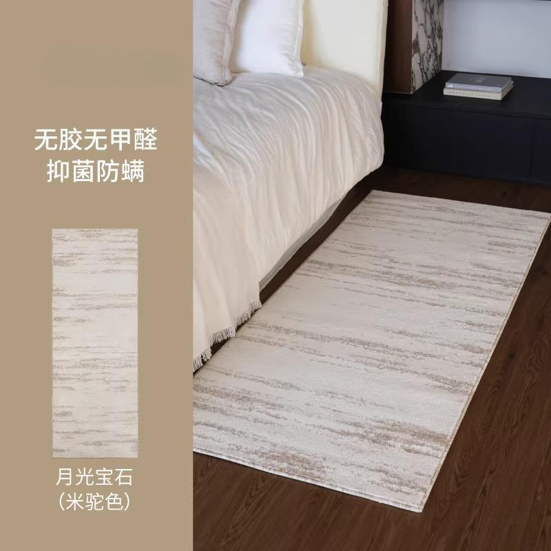Minimalism Carpets for Living Room Cream Style Bedroom Decor Carpet Plush Stripe Bedside Rug Fluffy Soft Home Thicken Floor Mat