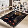 1PC Black cat Flannel Blanket Carpet Ultra Soft, Thick & Absorbent, Non Slip Machine Washable Mat for Entryway