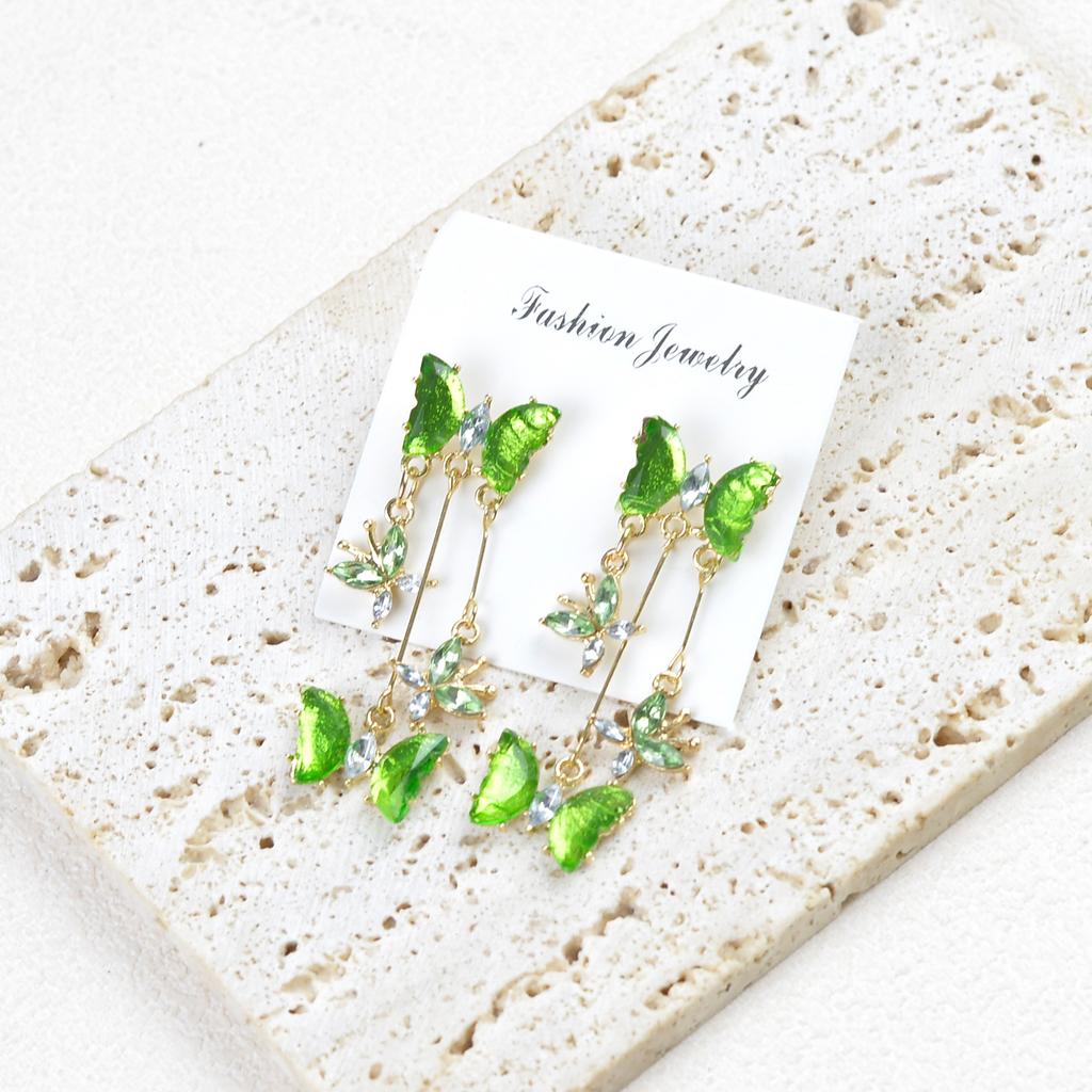 Butterfly Tassel Earrings For Ladies, Delicate Butterfly Dancing, Light Luxury, Cool And High-End Fashion Jewelry Gift