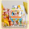 Sluban Girls Construction Blocks Cat Hotel Sakura Tree Villa Cute Pet House Educational Diy Construction Plaything For Kids Birthday Present